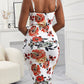 Floral Print Adjustable Straps Bodycon Cami Dress Omfort