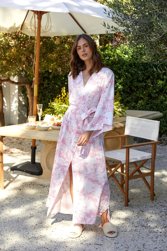 Alice Kimono Robe - Summer Toile - Pink OMFORT