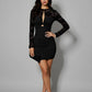 Lace Hollow Out Knot-Front Bodycon Mini Skirt SOLACE