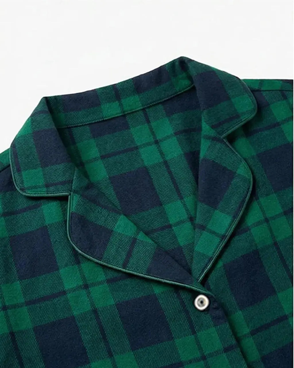 Classic Green Scotch Plaid Pajama Set OMFORT