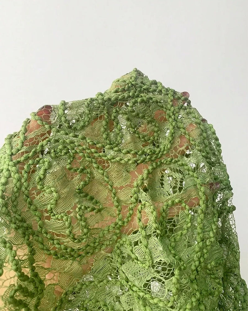 Mock Neck Sleeveless high Waist Pleated Maxi Dress Elegant Lace & Braided Spliced Zipper Back Evening Dress with Belt Omfort