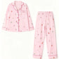 Funky Drink Bottle Print Lapel Pajama Set OMFORT