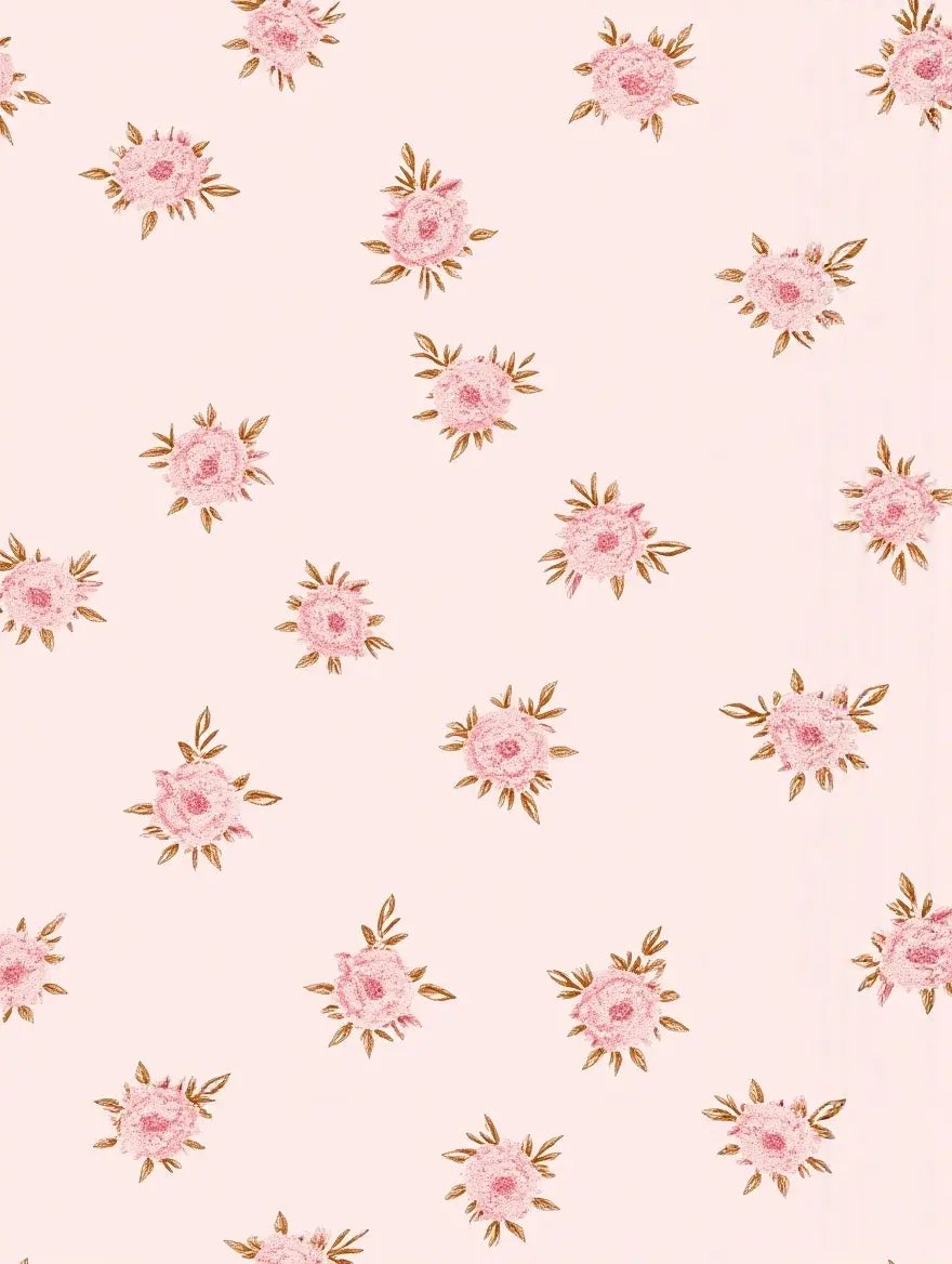 Pink Floral Print Comfortable Satin Short-Sleeve Pajama Set OMFORT