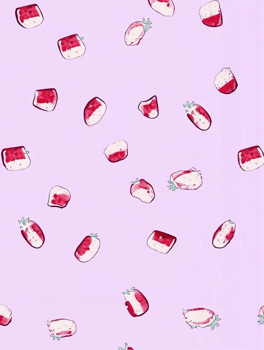 Strawberry Print Satin Pajama Set OMFORT