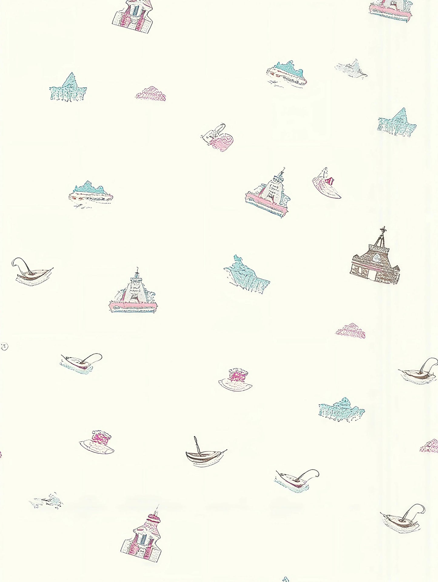 Urban Landmark Print Lapel Pajama Set OMFORT