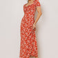 Camden Floral Maxi Dress in Rust OMFORT
