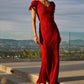 Kimmie Maxi Dress in Red-Brown OMFORT