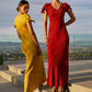 Kimmie Maxi Dress in Red-Brown OMFORT