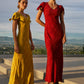 Kimmie Maxi Dress in Red-Brown OMFORT