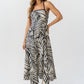Zoelle Halter Neck Midi Dress OMFORT