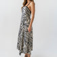 Zoelle Halter Neck Midi Dress OMFORT