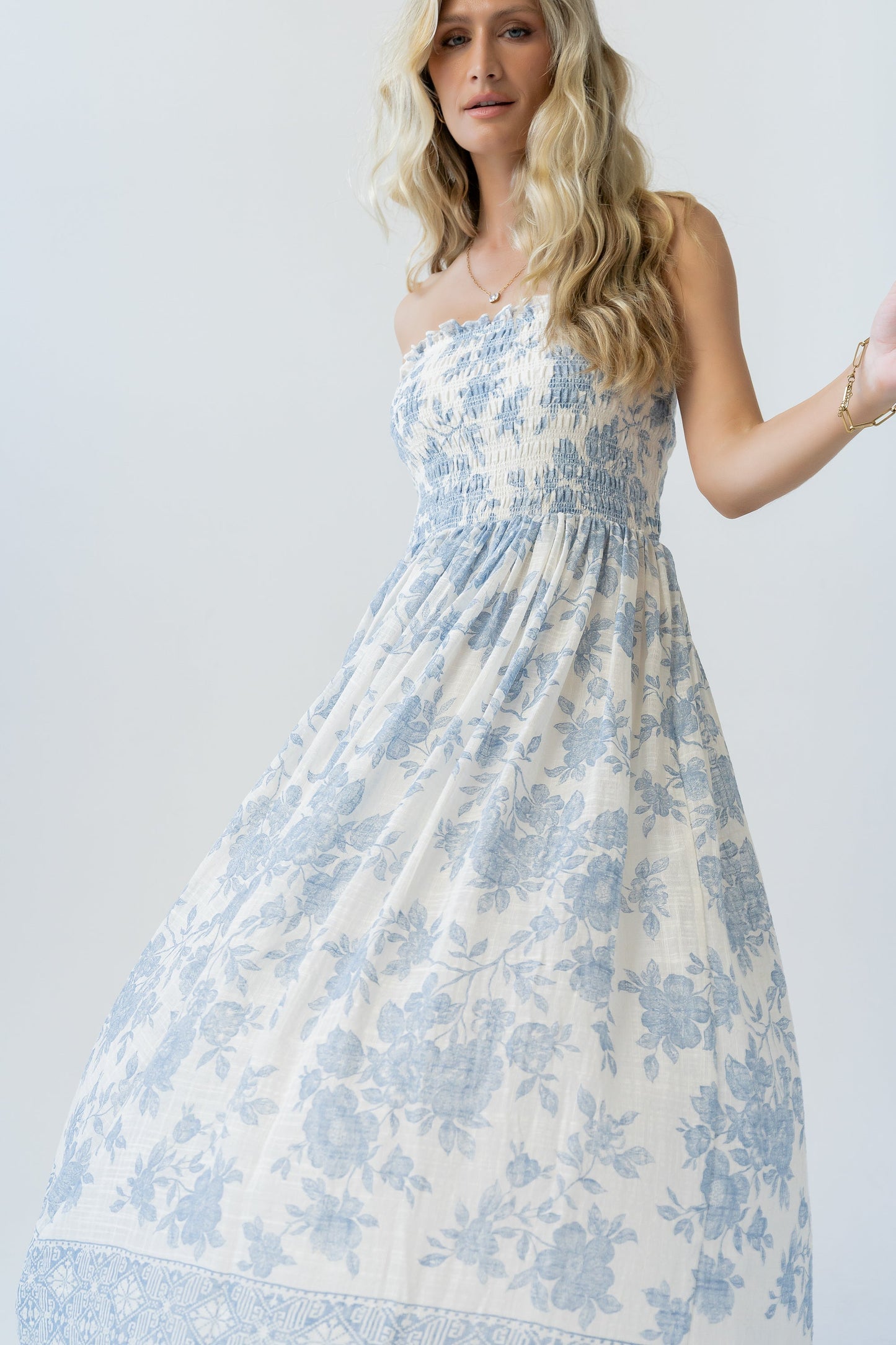 Kamry Strapless Midi Dress OMFORT
