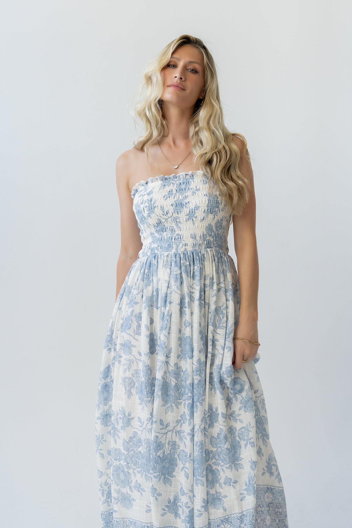 Kamry Strapless Midi Dress OMFORT