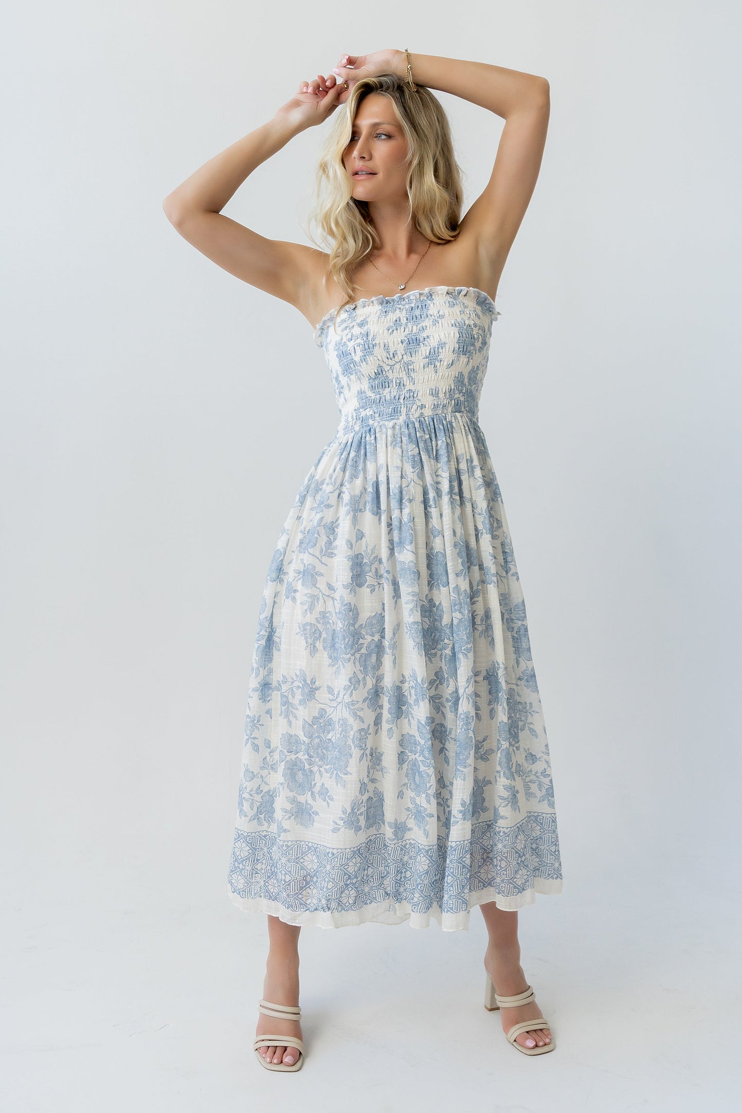Kamry Strapless Midi Dress OMFORT