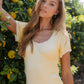 Austia Midi Dress in Yellow OMFORT