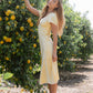 Austia Midi Dress in Yellow OMFORT