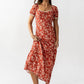 Camden Floral Maxi Dress in Rust OMFORT