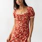 Camden Floral Maxi Dress in Rust OMFORT