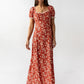 Camden Floral Maxi Dress in Rust OMFORT