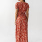 Camden Floral Maxi Dress in Rust OMFORT