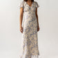 Ashtin Floral Maxi Dress in Blue OMFORT