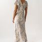 Ashtin Floral Maxi Dress in Blue OMFORT