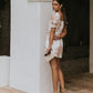 Mitsy Embroidered Floral Romper in Ivory OMFORT