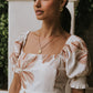 Mitsy Embroidered Floral Romper in Ivory OMFORT