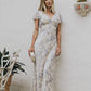 Ashtin Floral Maxi Dress in Blue OMFORT
