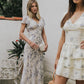 Ashtin Floral Maxi Dress in Blue OMFORT