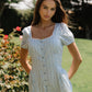 Aislynn Gingham Romper in Blue OMFORT