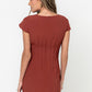 Carolina Pleated Maxi Dress in Brick OMFORT