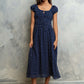 Kaelyn Floral Midi Dress in Midnight OMFORT