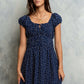 Kaelyn Floral Midi Dress in Midnight OMFORT