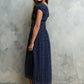 Kaelyn Floral Midi Dress in Midnight OMFORT