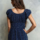 Kaelyn Floral Midi Dress in Midnight OMFORT