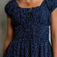 Kaelyn Floral Midi Dress in Midnight OMFORT