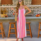 Coastline Shine Abstract Print Maxi Dress OMFORT