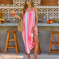 Coastline Shine Abstract Print Maxi Dress OMFORT