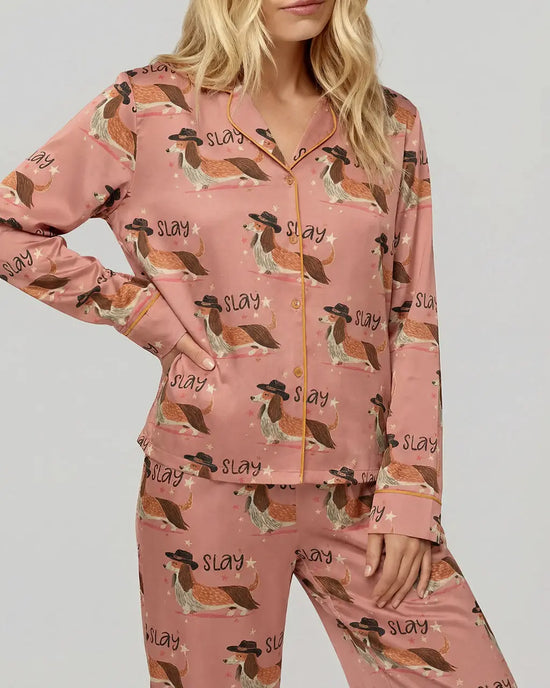 Western Cowgirl Hat Dog Pajama Set OMFORT