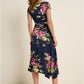 Floral Printed Dress - Navy Multi OMFORT