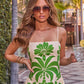 Resort Radiance Floral Tropical Print Maxi Dress OMFORT