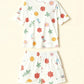 Floral Print Cozy Shorts Pajama Set OMFORT
