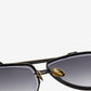 Two Tone Double Bridge Rimless Aviator Gradient Shades Sunglasses For Women Men OMFORT