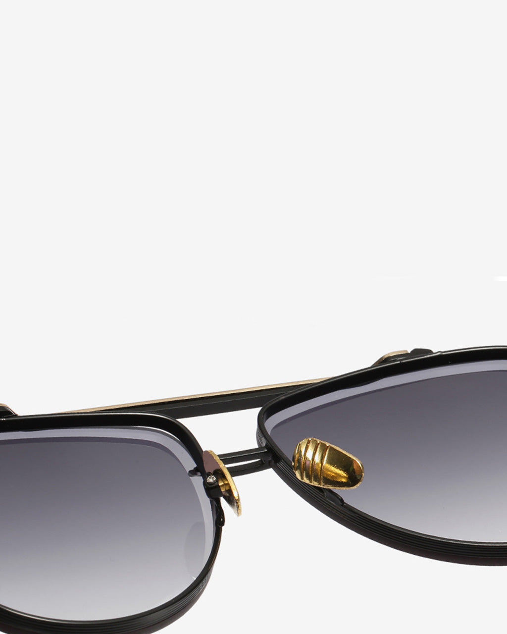 Two Tone Double Bridge Rimless Aviator Gradient Shades Sunglasses For Women Men OMFORT