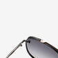 Two Tone Double Bridge Rimless Aviator Gradient Shades Sunglasses For Women Men OMFORT