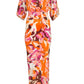 Drape Sleeve Maxi Dress - Desert Floral OMFORT