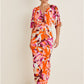 Drape Sleeve Maxi Dress - Desert Floral OMFORT