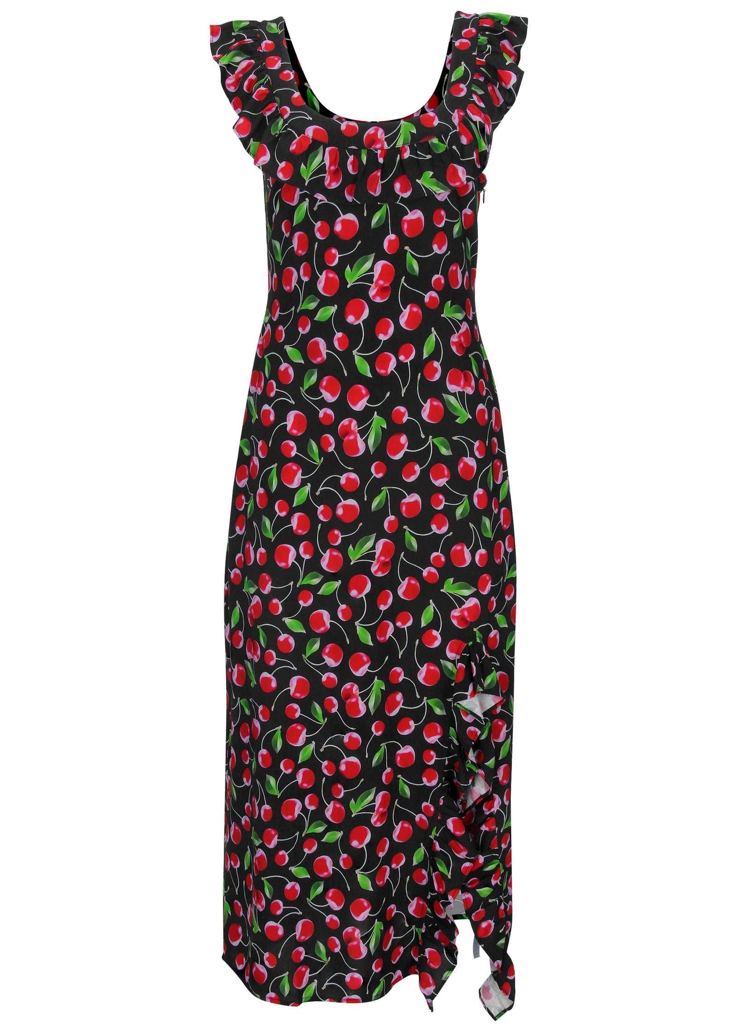 Ruffle Maxi Dress - Very Cherry OMFORT
