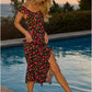 Ruffle Maxi Dress - Very Cherry OMFORT